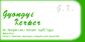 gyongyi kerper business card